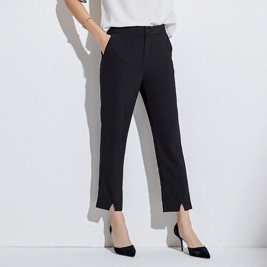 Women's Temperament And Fashionable Slit Pencil Pants