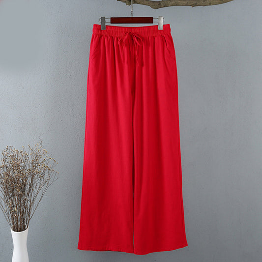 Women's Thin Cotton And Linen Wide-leg Pants