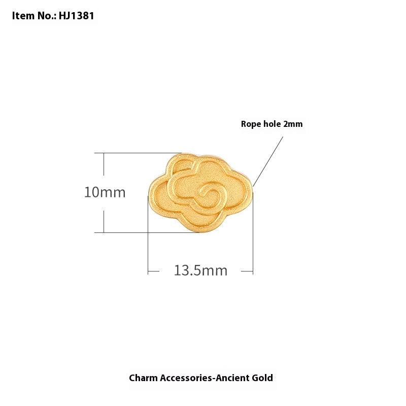 Ancient French Gold Loose Beads Bracelet Bracelet Necklace Handmade Diy Accessory Pendant