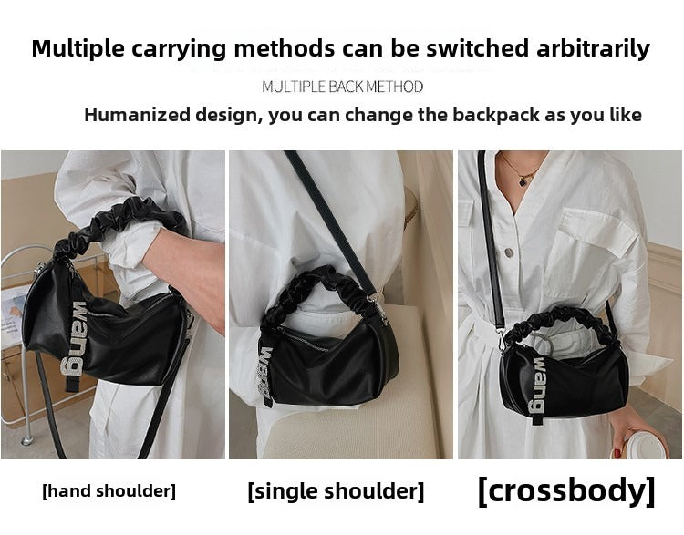 Ladies Shoulder Bag, Underarm Pleated Bag