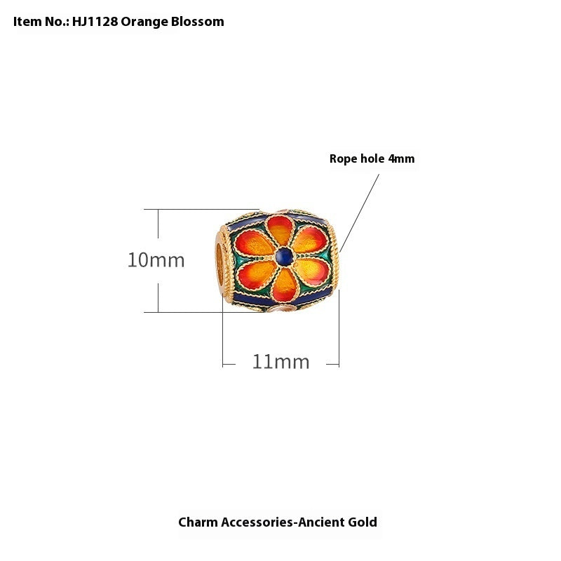 Ancient French Gold Loose Beads Bracelet Bracelet Necklace Handmade Diy Accessory Pendant