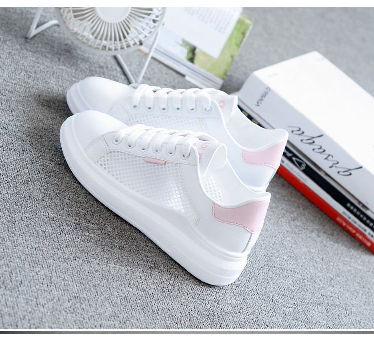 Sneakers traspiranti casual in rete da donna