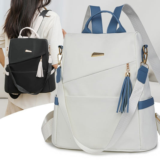 Simple Solid Color Backpack Women's Fashion Travel Backpack