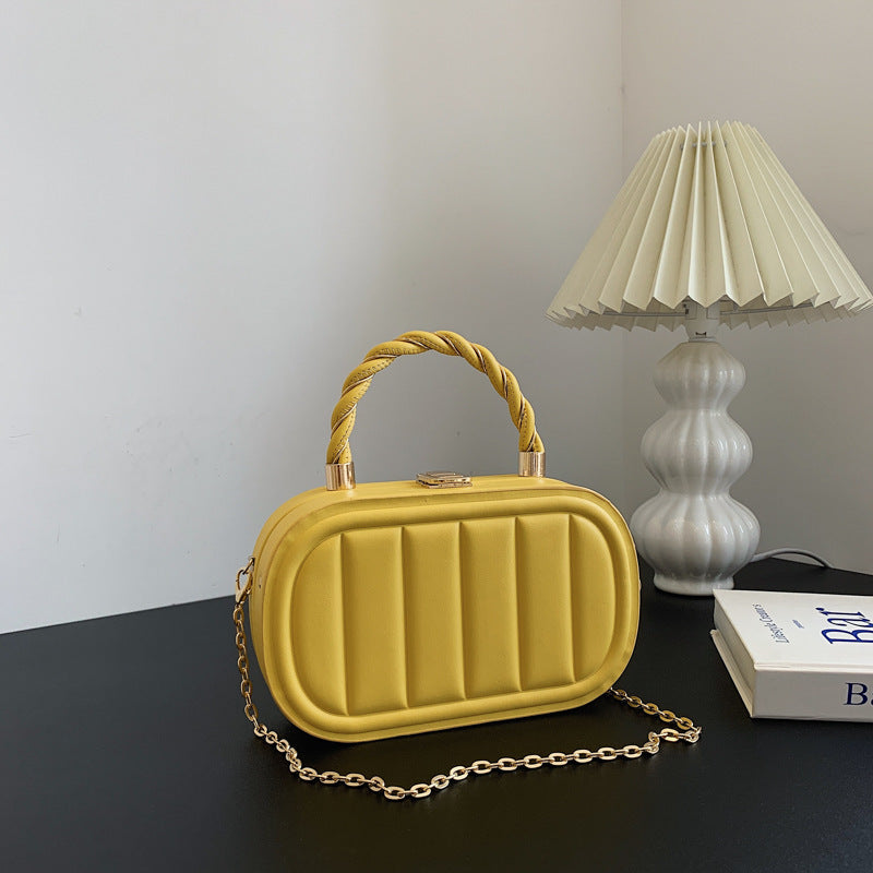 Borsa a tracolla portatile semplice alla moda da donna, con catena