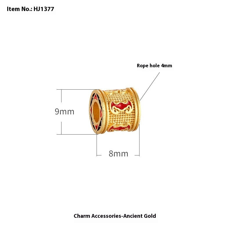 Ancient French Gold Loose Beads Bracelet Bracelet Necklace Handmade Diy Accessory Pendant