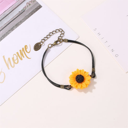 Grazioso braccialetto vintage con girasole