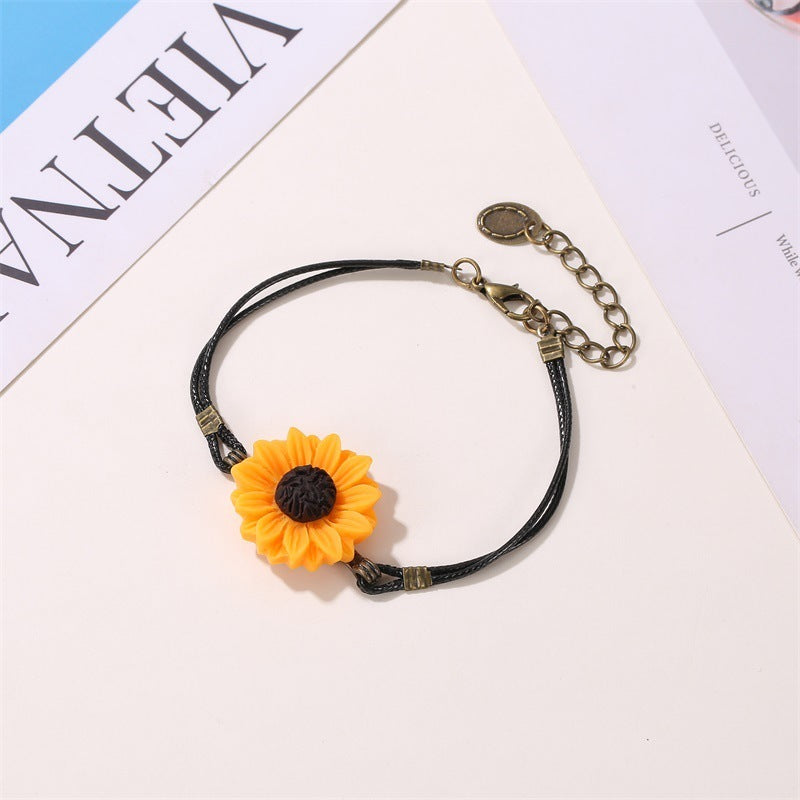 Cute sunflower vintage bracelet