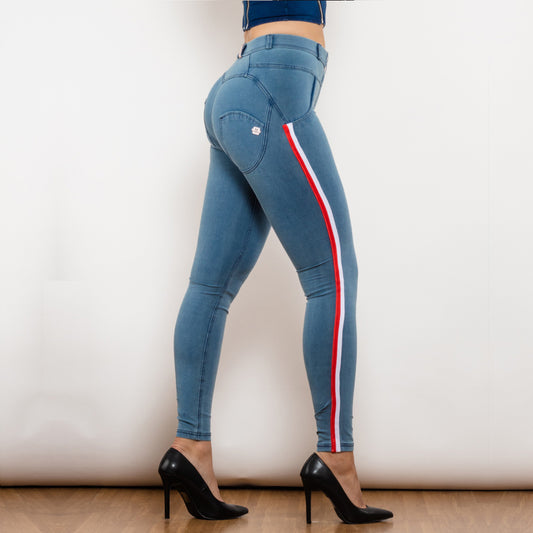 Leggings Frau Sexy Push-Up Jeans Denim Bleistift Hosen