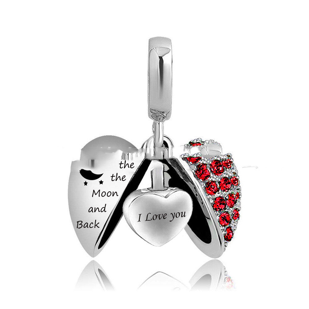 Wing Heart Pendant Stainless Steel Perfume Pendant