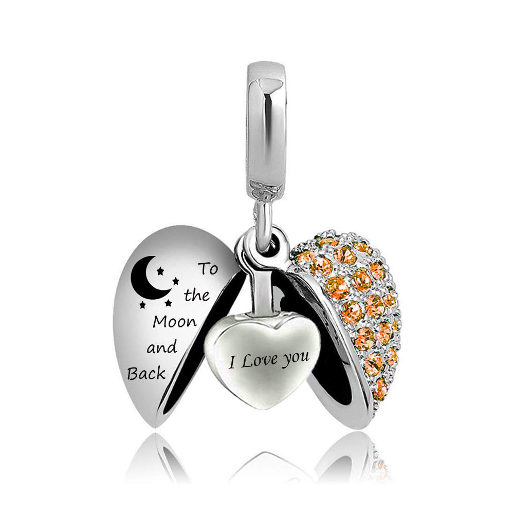 Wing Heart Pendant Stainless Steel Perfume Pendant