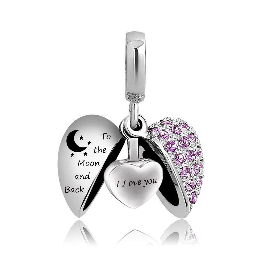 Wing Heart Pendant Stainless Steel Perfume Pendant