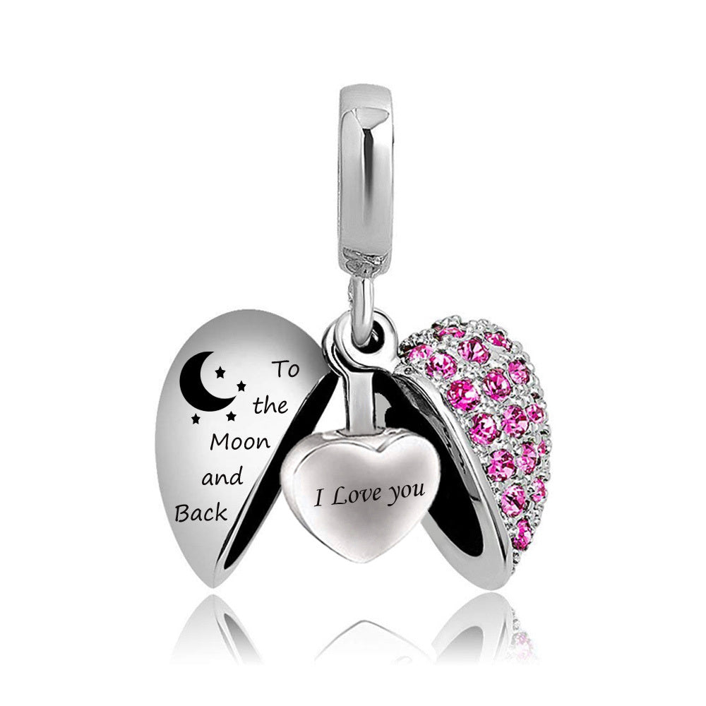 Wing Heart Pendant Stainless Steel Perfume Pendant