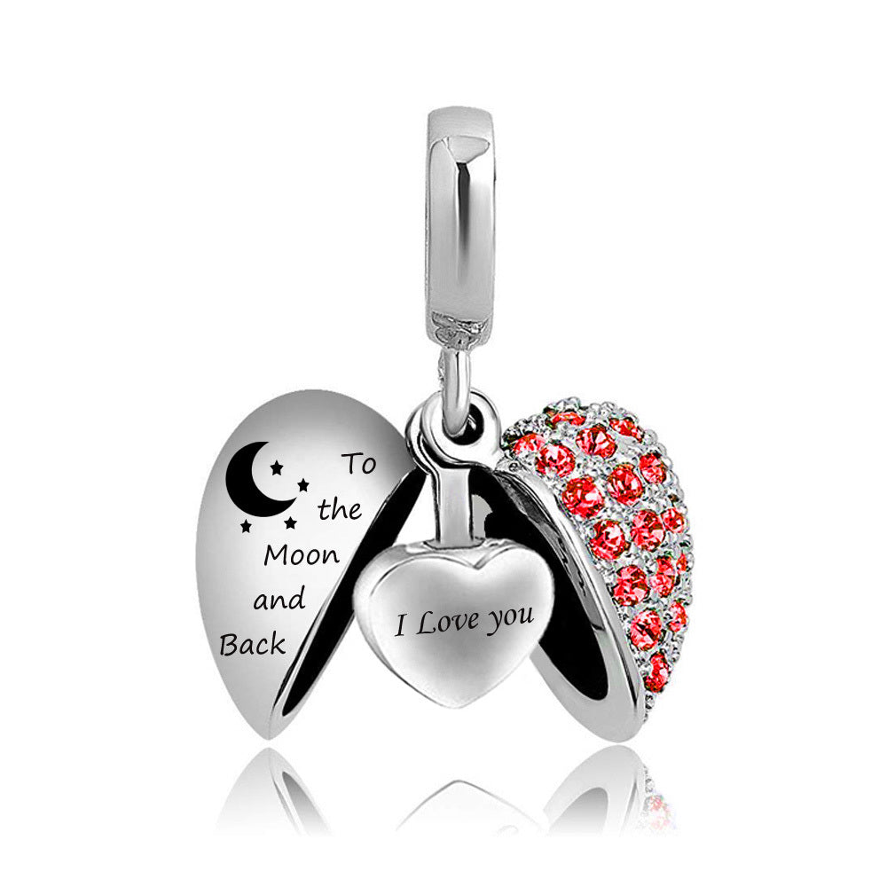 Wing Heart Pendant Stainless Steel Perfume Pendant