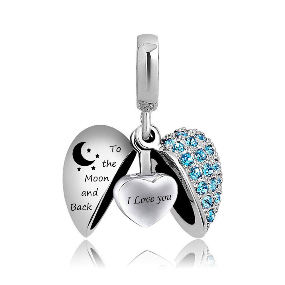 Wing Heart Pendant Stainless Steel Perfume Pendant
