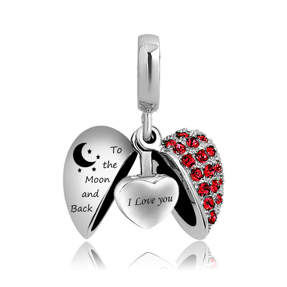 Wing Heart Pendant Stainless Steel Perfume Pendant