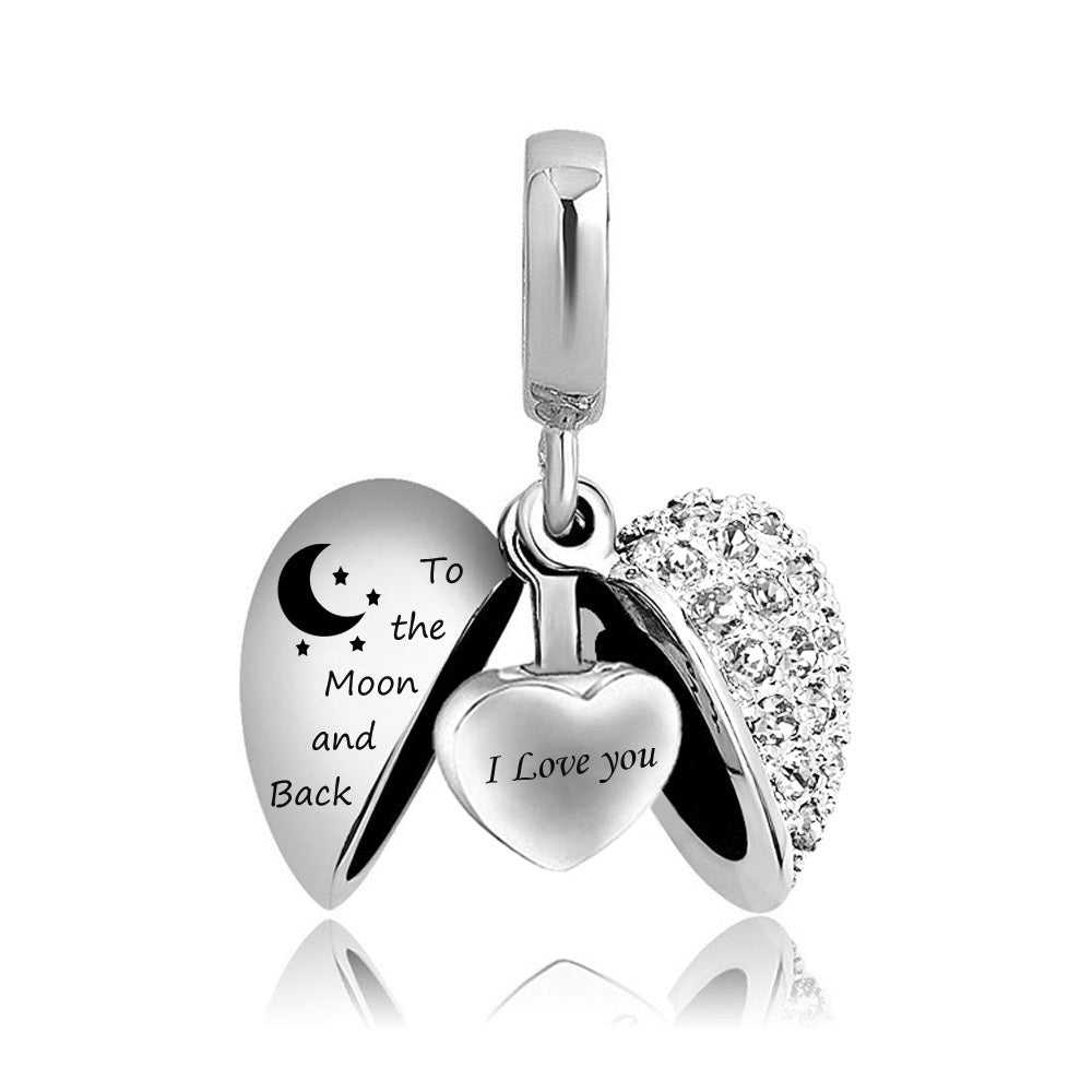 Wing Heart Pendant Stainless Steel Perfume Pendant