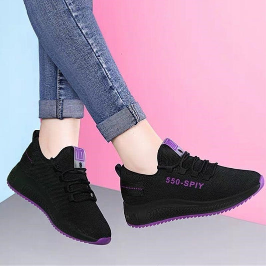 Scarpe sportive casual antiscivolo a fondo piatto da donna