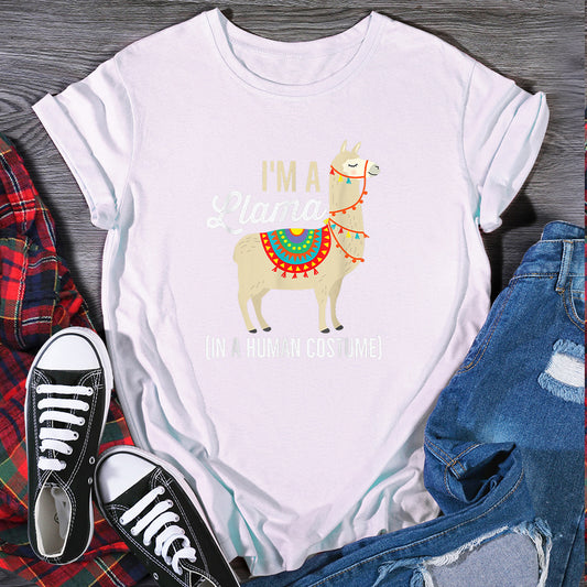 Maniche corte stampate in stile casual da donna