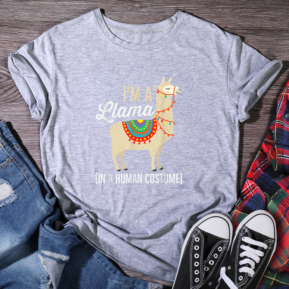 Damenmode, lässiger Stil, bedruckt, kurze Ärmel