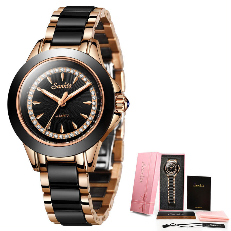 Orologio da donna alla moda Orologio analogico in ceramica di lusso