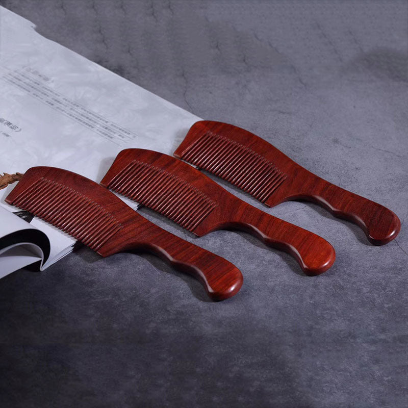 Pettine di legno cinese classico in legno di sandalo rosso, regalo di festa