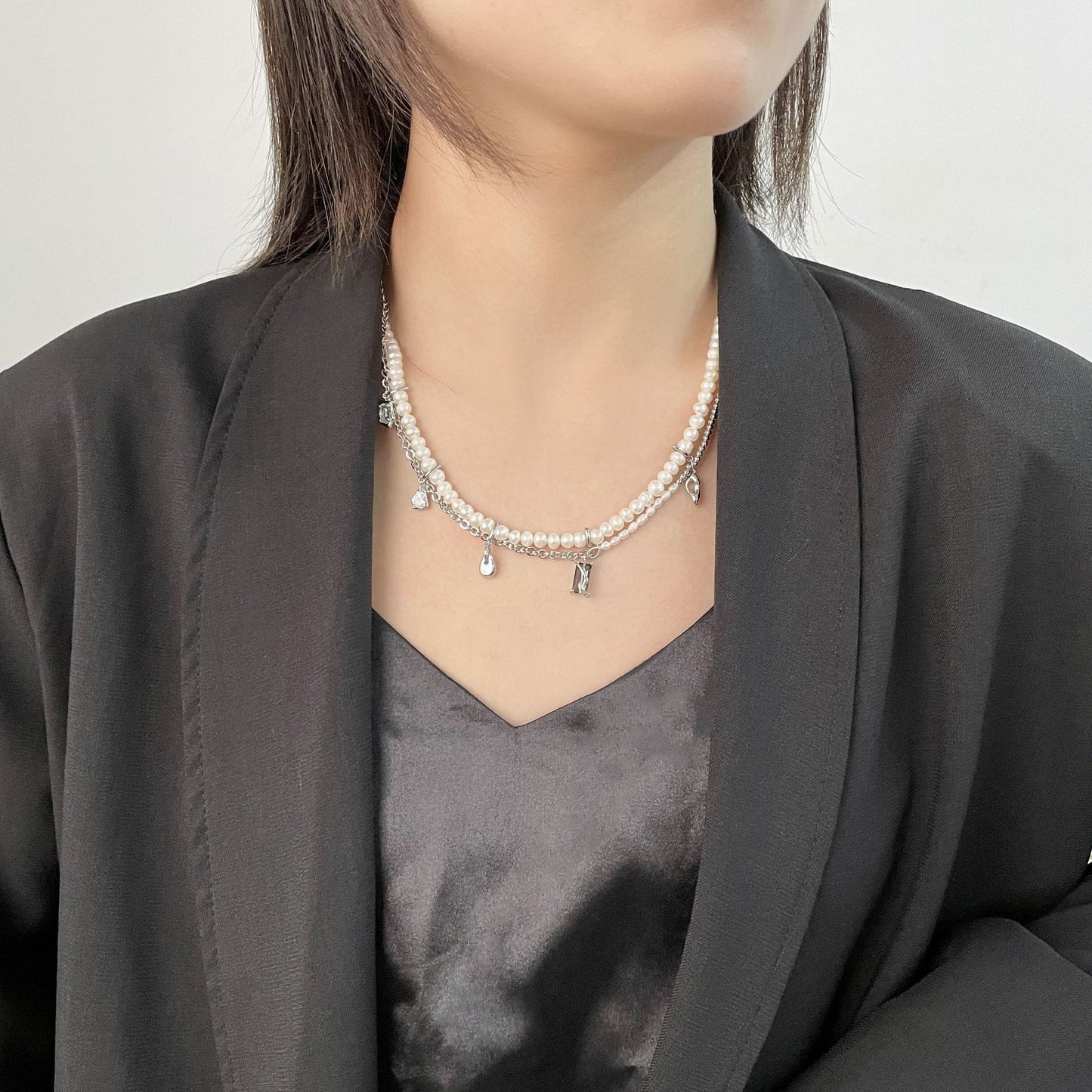 Pearl Necklace European And American Style Fashion Multi-Layered