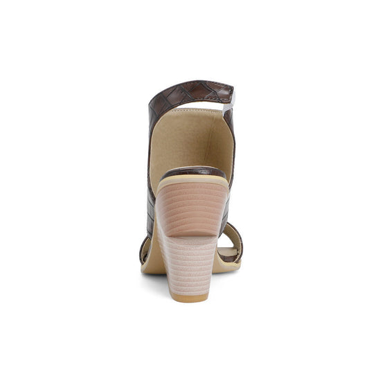 Roman Sandals Crocodile Pattern Thick Heel Sandals Plus Size Wedge Sandals