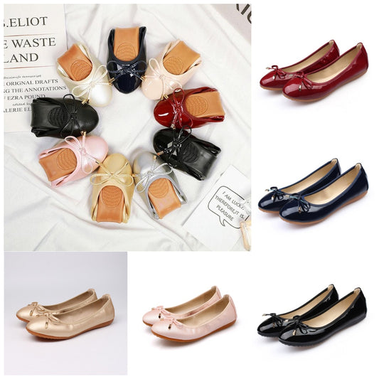 Flache Schuhe mit Schleife