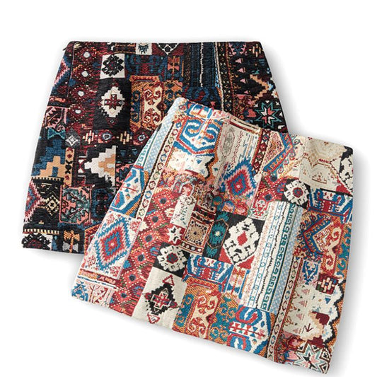 Gonna corta a trapezio in stile etnico retrò con fianchi a sacco