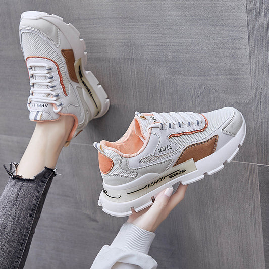 Scarpe basse in tela con blocchi di colore, da donna