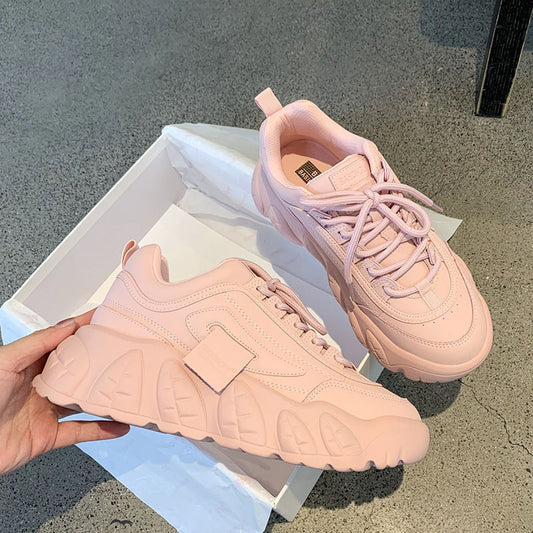 Harajuku Net Celebrity Old Shoes Female Ins Trendy Taro Color All-Match Casual Platform Sneakers