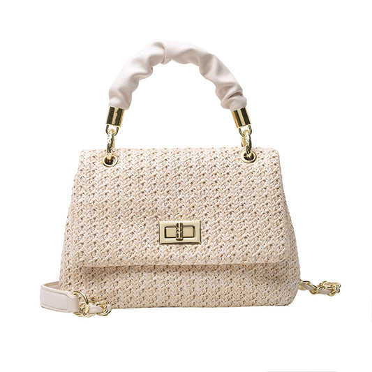 Bag Fashion fold handbag bag woven straw bag popular holiday beach bag