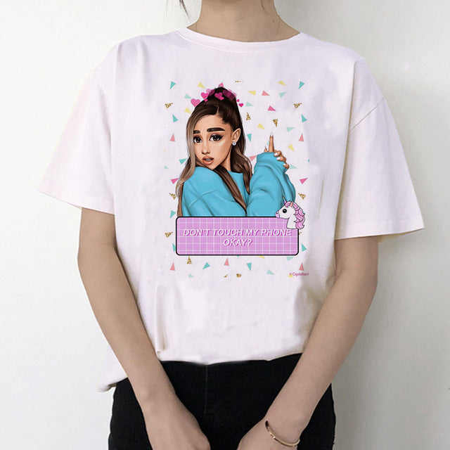Kurzarm-Print mit amerikanischem Sänger