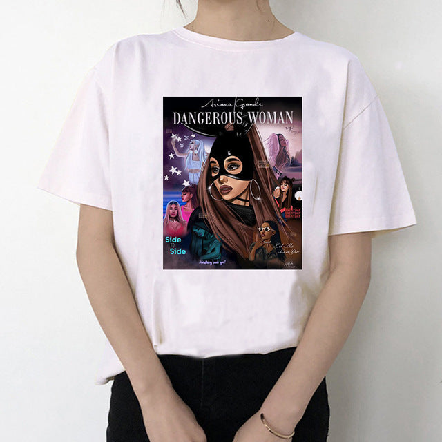 Kurzarm-Print mit amerikanischem Sänger