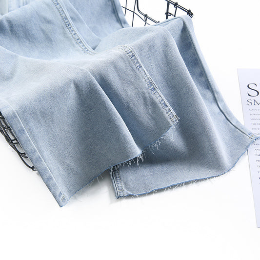 Small, Thin, Tall And Thin Loose Cropped Straight-leg Pants