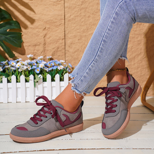 Scarpe da donna con tacco basso, leggere, suola morbida, per il tempo libero