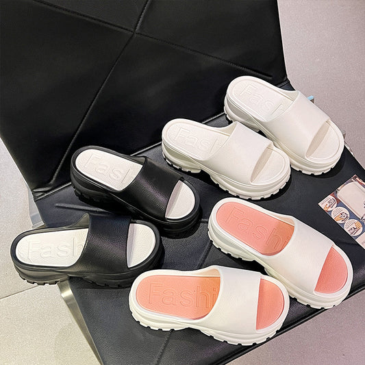 Ciabatte da spiaggia casual alla moda da donna con plateau