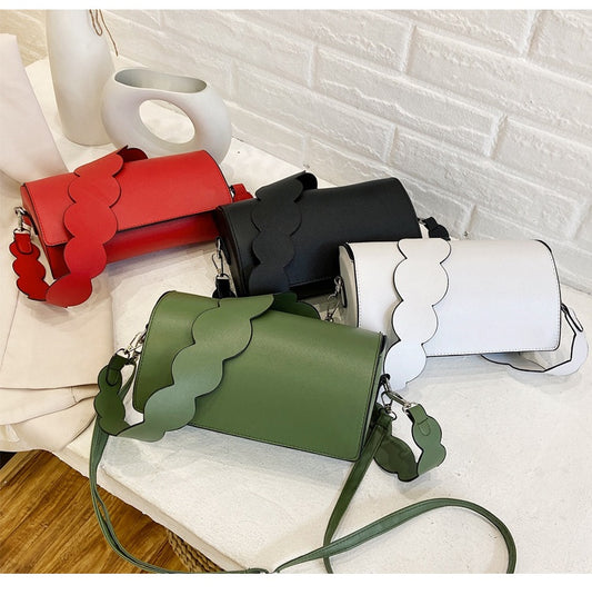 Borsa da donna in PU piccola borsa quadrata con cuciture per auto piccola cartella