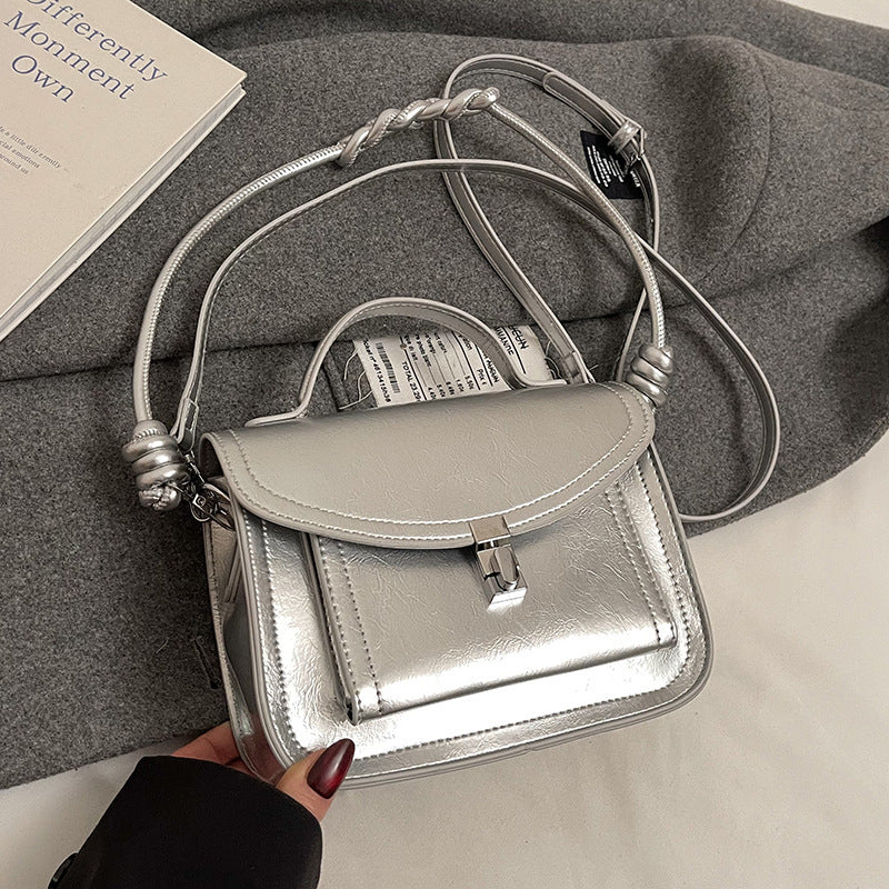 Lässige kleine quadratische Umhängetasche Retro tragbare Messenger Handtaschen für Frauen