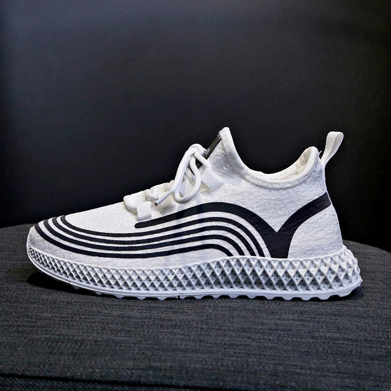 Flying Weaving Reflective Color Low-Top Girl