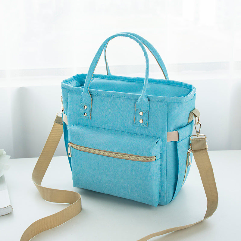 Borsa termica per il pranzo Bento portatile con cerniera, comoda in tessuto Oxford, multifunzionale