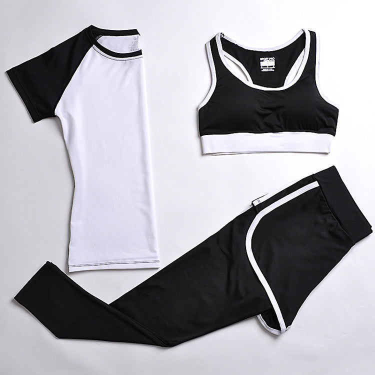Abbigliamento yoga completo sportivo a tre pezzi