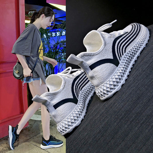 Flying Weaving Reflektierende Farbe Low-Top Mädchen