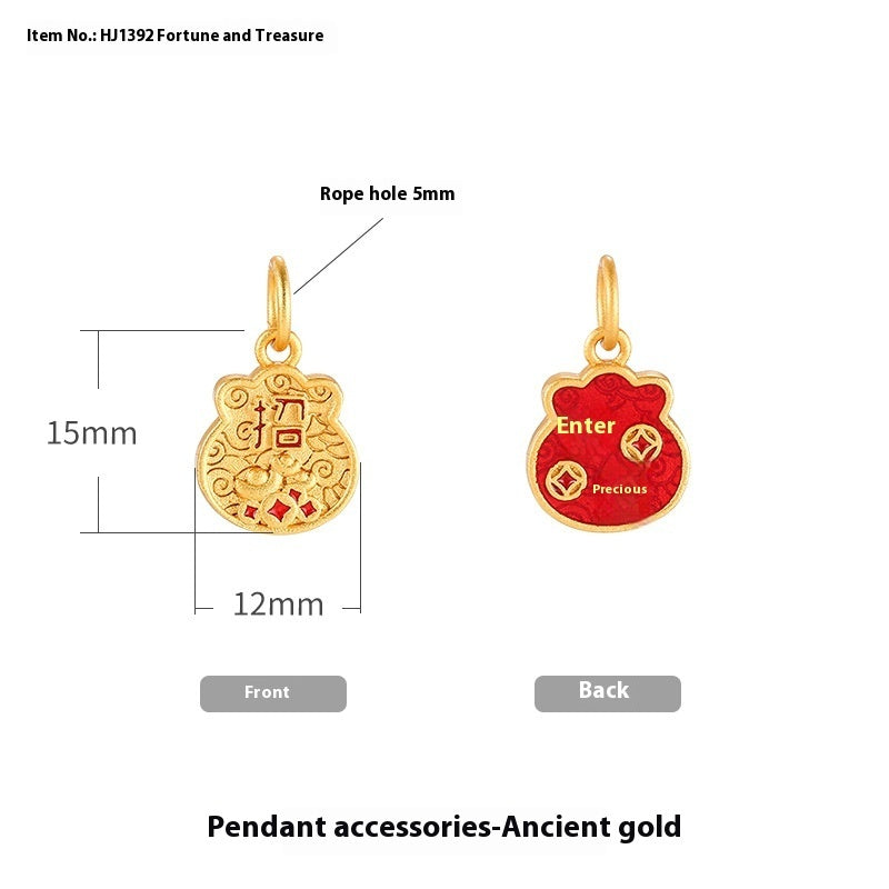 Ancient French Gold Loose Beads Bracelet Bracelet Necklace Handmade Diy Accessory Pendant