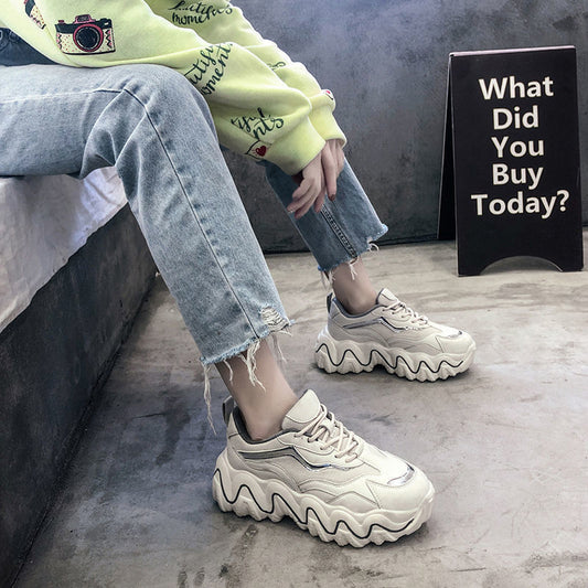 Daddy Sneakers Weiß Freizeitschuhe Damen