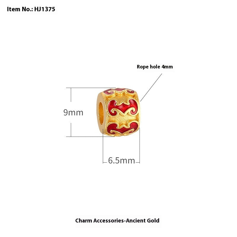 Ancient French Gold Loose Beads Bracelet Bracelet Necklace Handmade Diy Accessory Pendant
