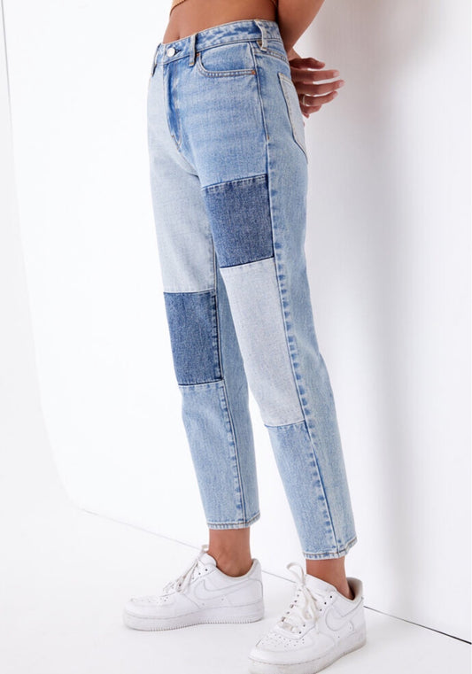 Retro Slim Straight Loose Jeans mit Baumwollnähten