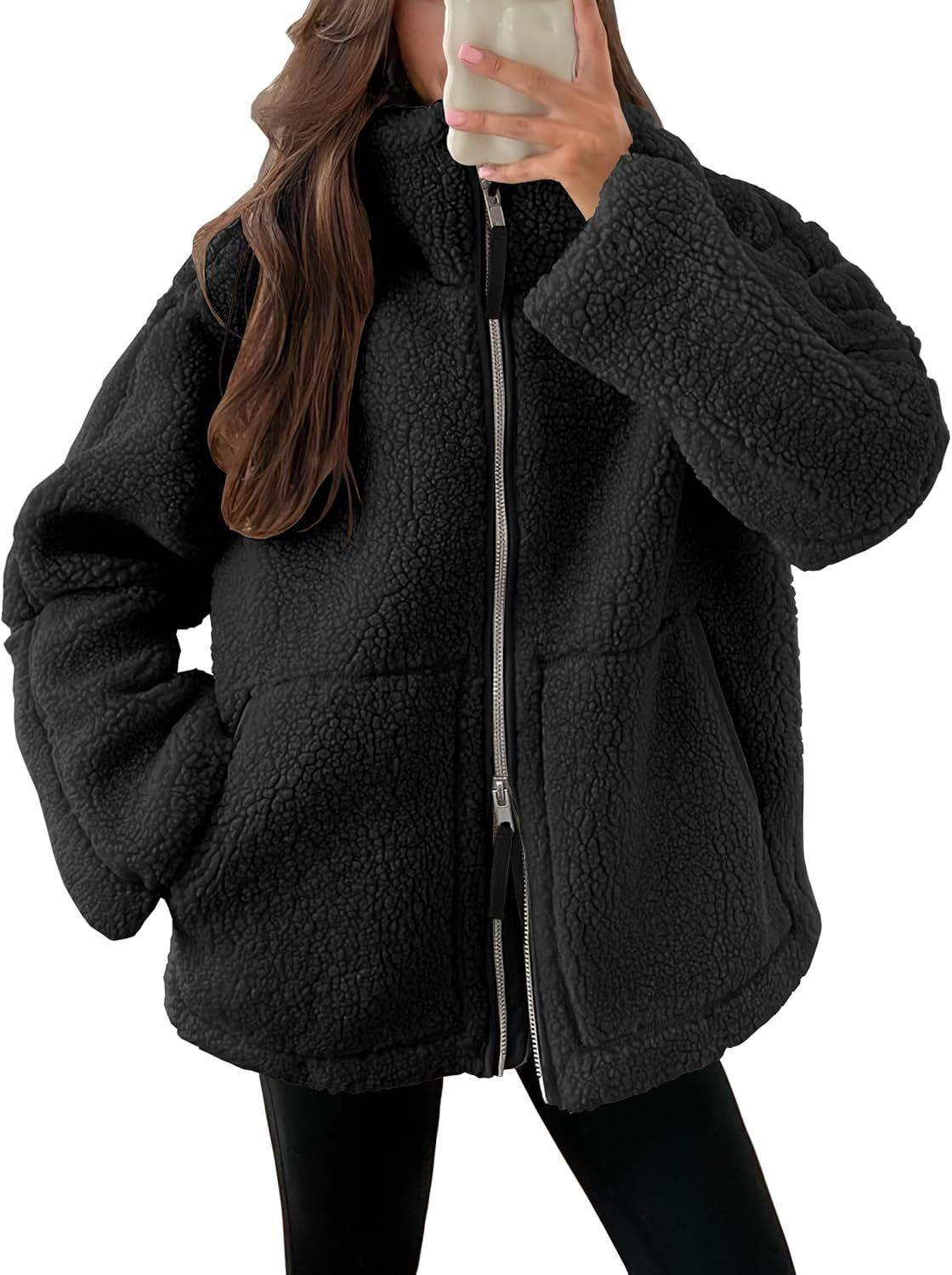 Fashion Solid Fleece Jacket Fall Spring Long Sleeve Women's Clothing