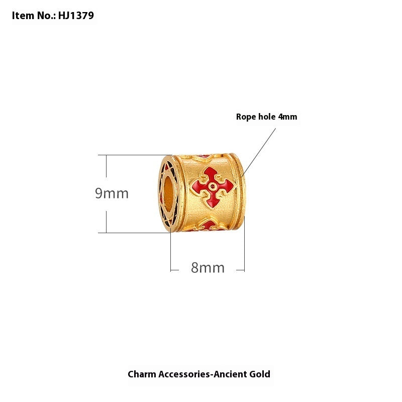 Ancient French Gold Loose Beads Bracelet Bracelet Necklace Handmade Diy Accessory Pendant