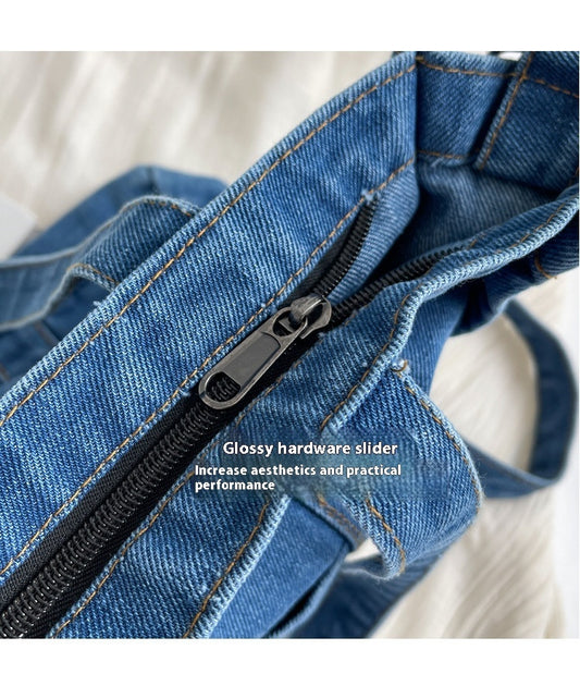 Damen Denim Fashion Große Kapazität Schulter Pendler Handtasche